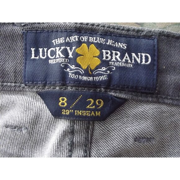 Lucky Brand Jeans 8/29 x 29" Gray Charlie Skinny low rise Cotton Blend stretch - Picture 5 of 12